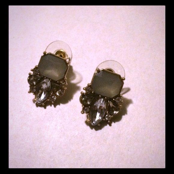 J Crew Square Cabo Fan Post Earrings NEW NWOT