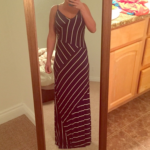 Navy and white stripe maxi