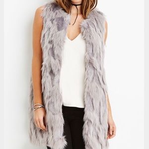 Faux Fur Vest (long)