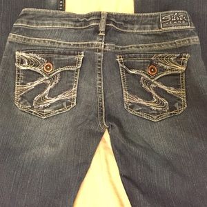 Silver "Tuesday" flap jeans, size 28/31