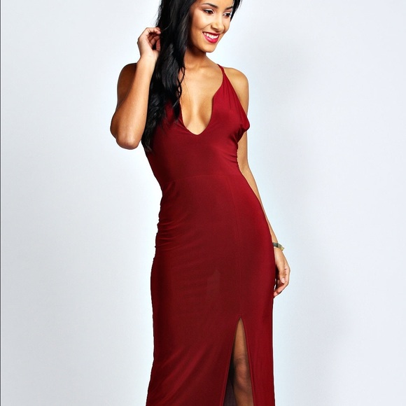 Beautiful Deep Red Maxi Dress