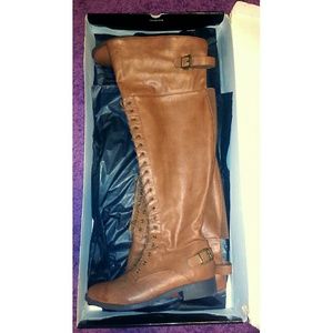 Brand new Torrid lace up cognac boots