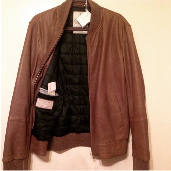 Brunello Cucinelli Brown Leather Jacket