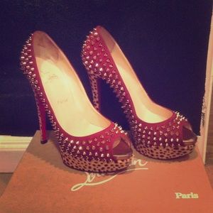 Christian Louboutin lady peep spike 150veau/ponyju