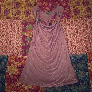 Lavender, flowy tank with unique metal detail