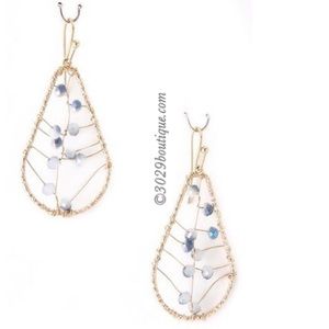 Blue beaded earrings