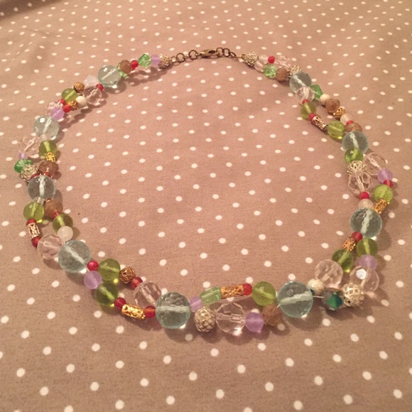 ✨💜✨ crystal beaded necklace☺️ - Picture 1 of 1