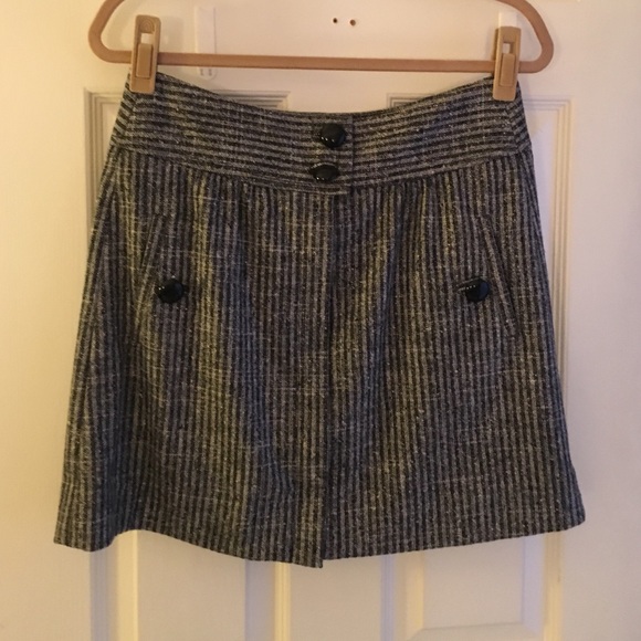 Charcoal Strip Mini Skirt from Anthro - Picture 1 of 3