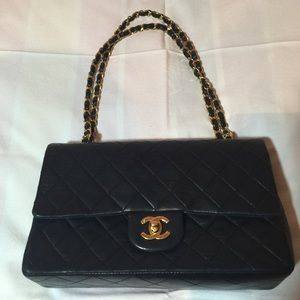 Authentic Chanel classic flap bag
