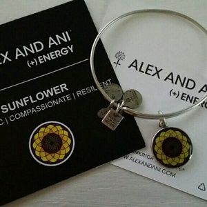 Alex and Ani Sunflower Charm Bangle Bracelet