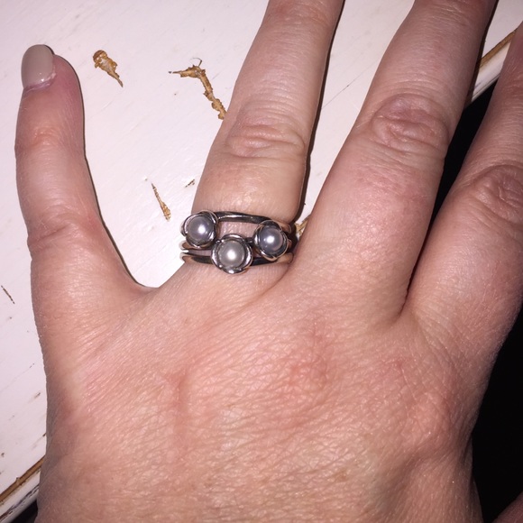 Pandora 3 wishes great pearl ring