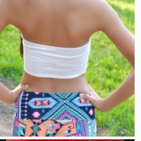 White Bow Front Bandeau Top - Picture 5 of 8