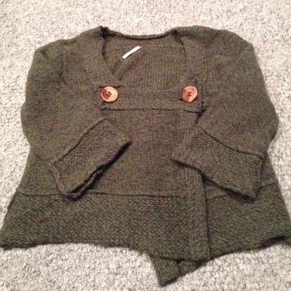 Free People Sweaters - Free people green cardigan sweater