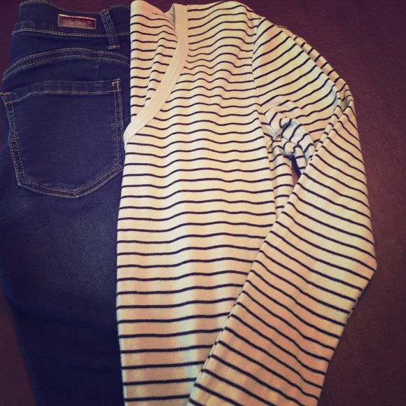 Gap super soft mint stripped Bowery top