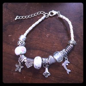 Charm bead bracelet Pandora like style