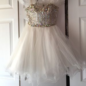 Strapless Baby doll prom dress
