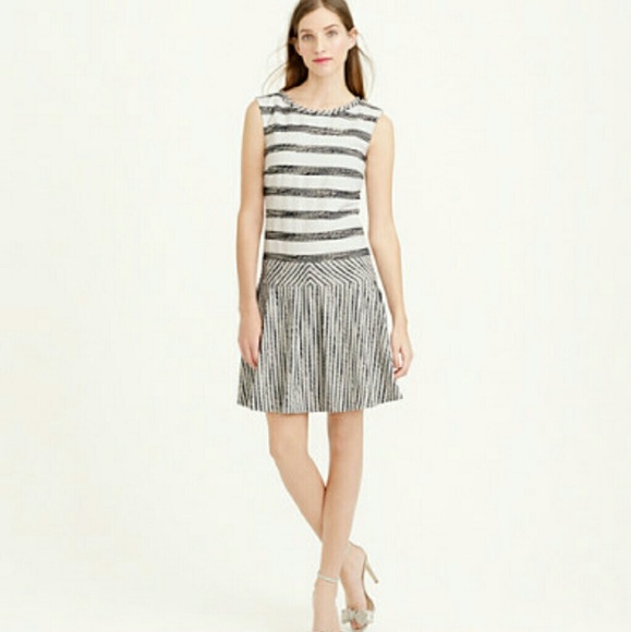 *J. CREW* Striped Tweed Drop Waist Dress - Picture 2 of 2
