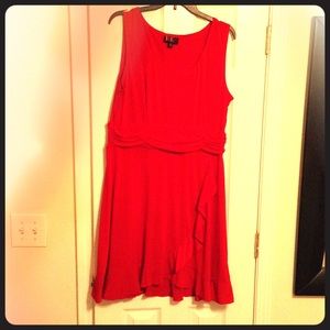 Knit red dress