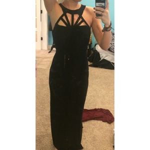 Black cutout formal or prom dress