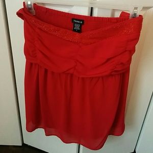 Red tube top