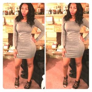 Gray body con dress!