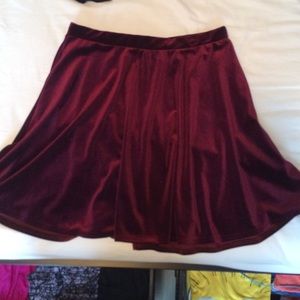 Burgundy skater skirt