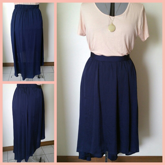 LC Lauren Conrad Satin High Low Skirt NWT