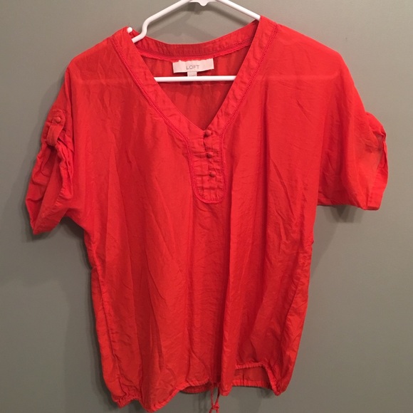 Loft light cotton top with drawstring