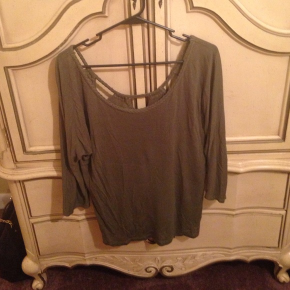 Olive green top