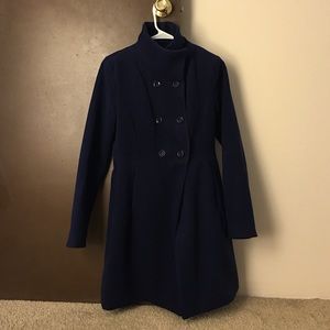 Navy blue peacoat