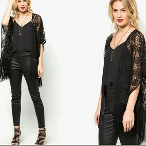 💘Lace Fringe Shawl Kimono💘