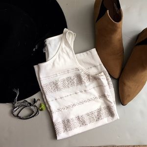 Tribal Print High Neck Tank Top