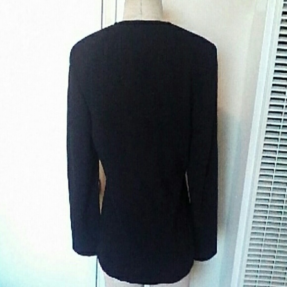 JONES NEW YORK PLATINUM BLACK BLAZER SIZE 10 - Picture 3 of 4