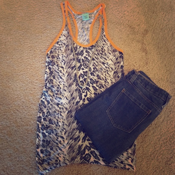 Cheetah racer back tank