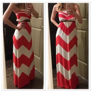 Chevron Maxi Dress