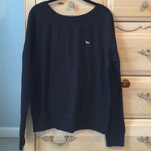 VS PINK black crewneck sweatshirt
