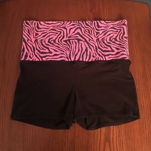 VS Pink Zebra Yoga Shorts
