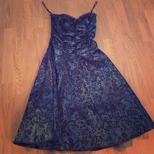 Beauitful slate and black formal dress