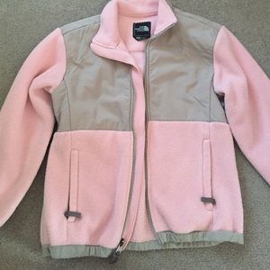Barely worn baby pink Denali north face