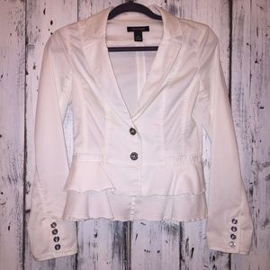 WHBM White Blazer Silver buttons hardly worn!