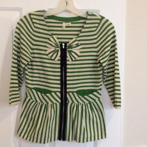 Anthropologie Moth Four Petal Bow Cardigan, Small