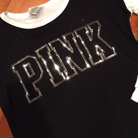 Victoria's Secret PINK bling varsity shirt XS - Picture 3 of 4