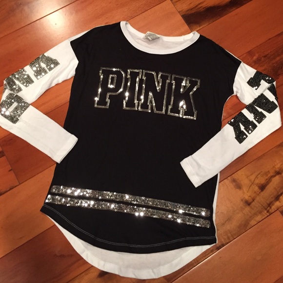 Victoria's Secret PINK bling varsity shirt XS - Picture 4 of 4