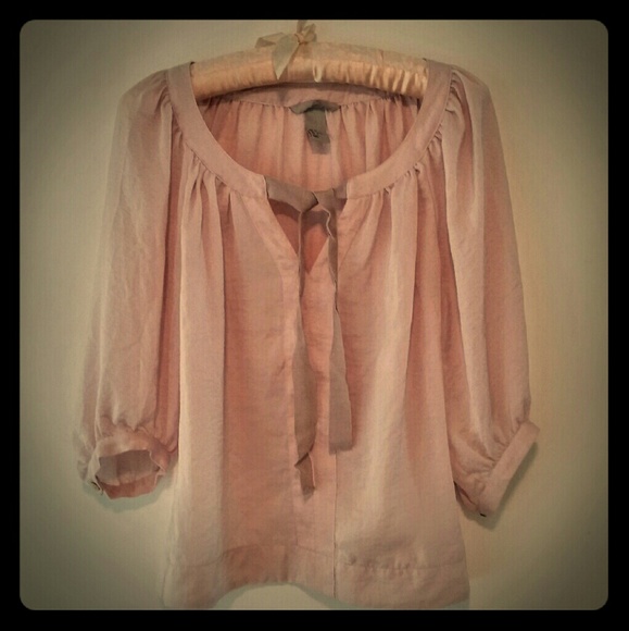 Pink Peasant Blouse