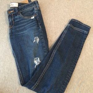 Dark wash ripped jeans