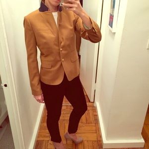 J CREW CAMEL BLAZER Sz 4