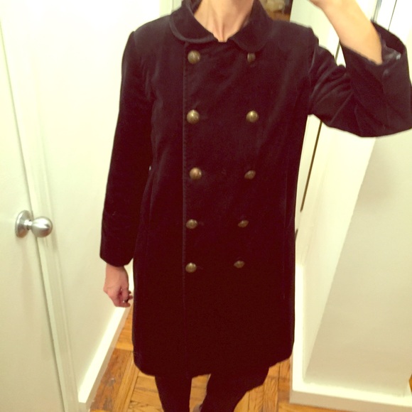 J CREW VELVET COAT s.6