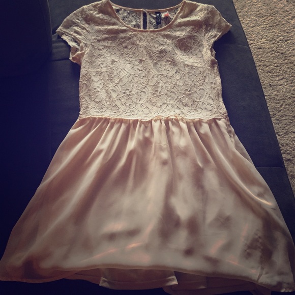 Blush baroque chiffon dress