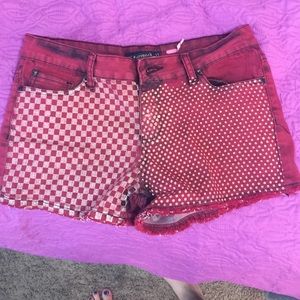 Hot Topic mismatched shorts