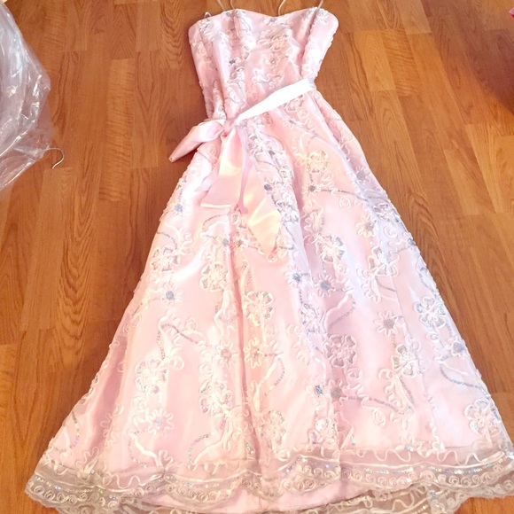 Baby pink formal dress Jessica McClintock bridal - Picture 1 of 4
